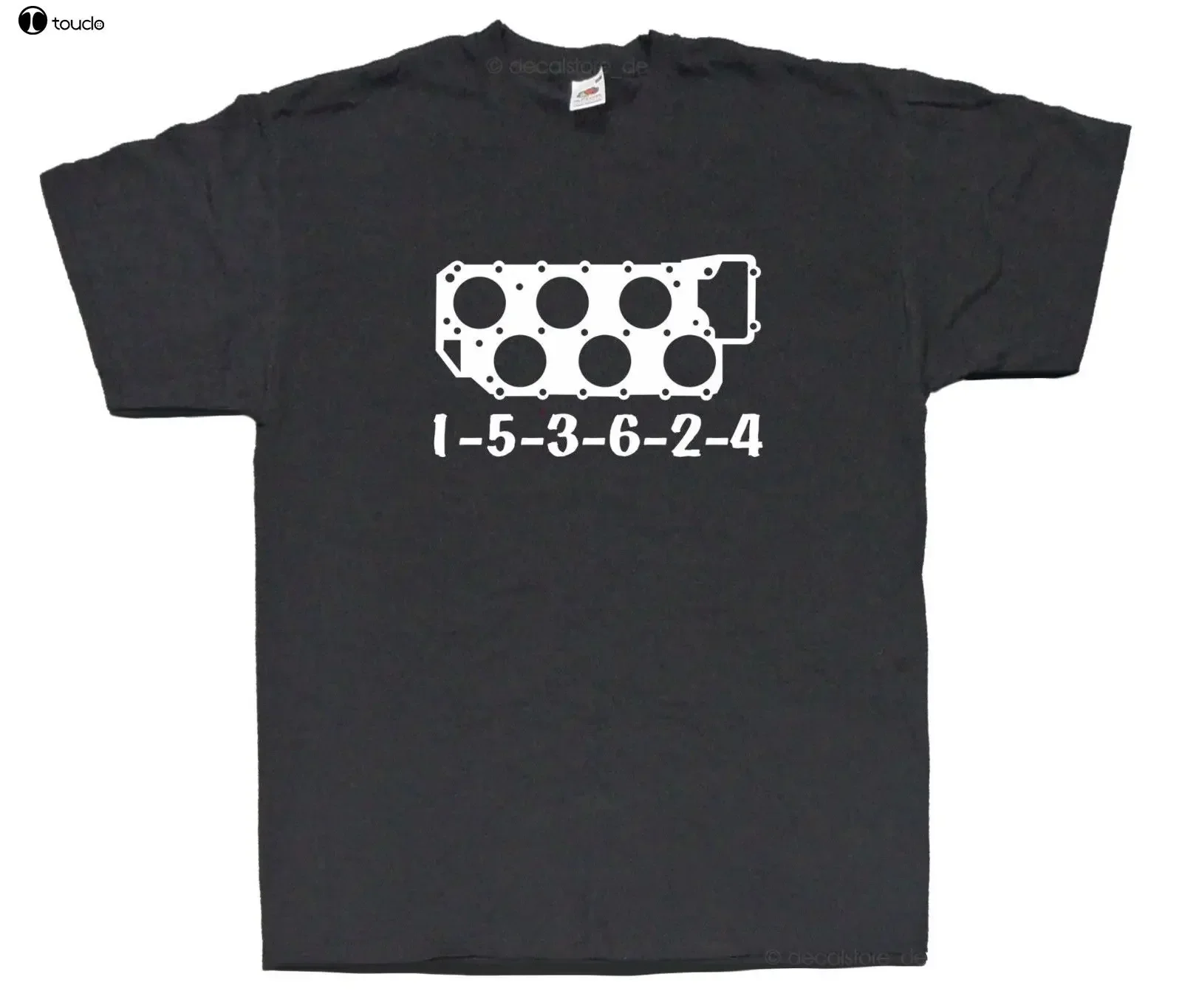 Funny O Neck T Shirt  1 T-Shirt Vr6 Dreihenfolge Kopfdichtung Tuning Fun Shirt Bekleidung Zylinder  Summer Tee Shirt