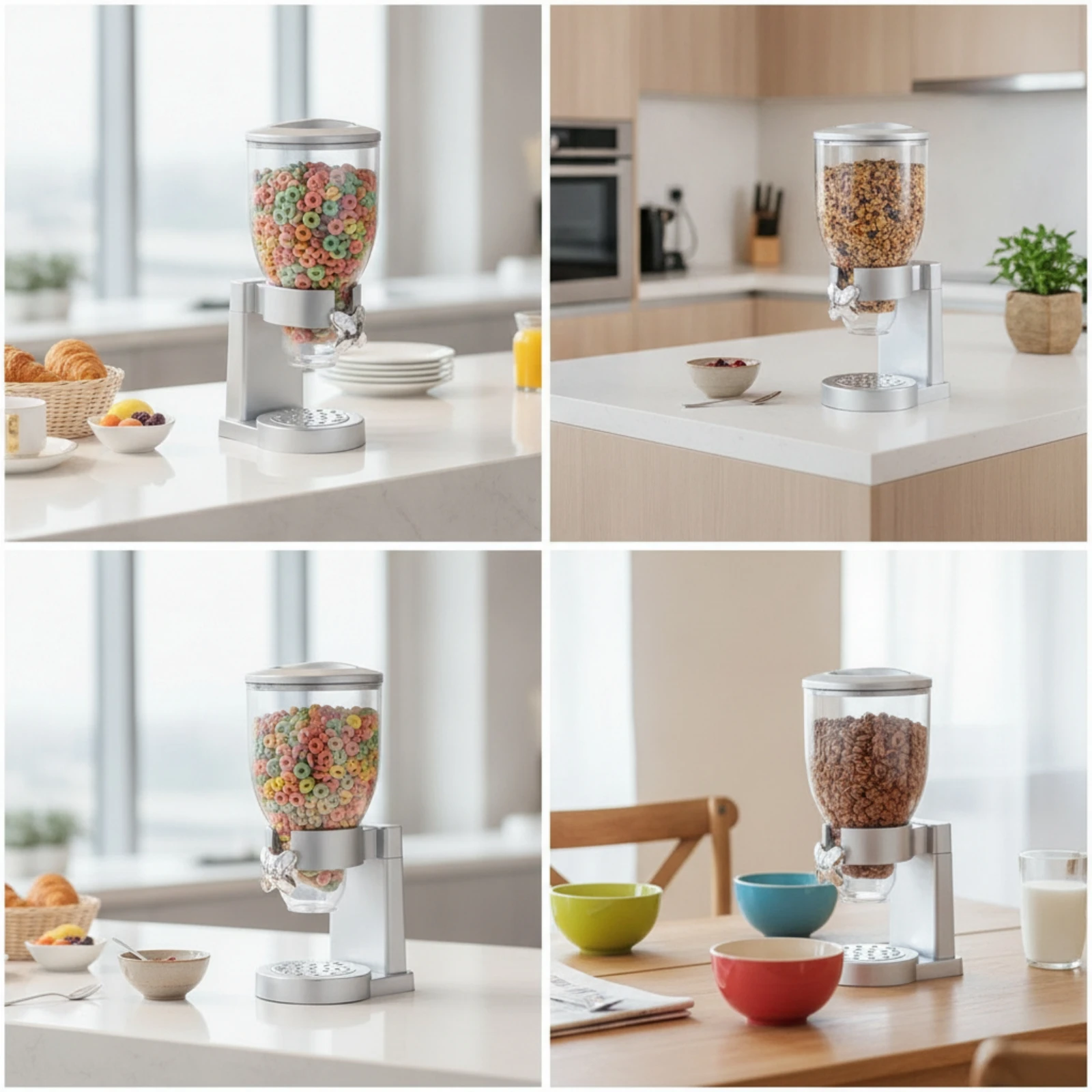 Cereal Cereal Dispenser Single Dry Food Dispenser Clear Portion Control for Kitchen, Breakfast Station - Aliexpress Deal