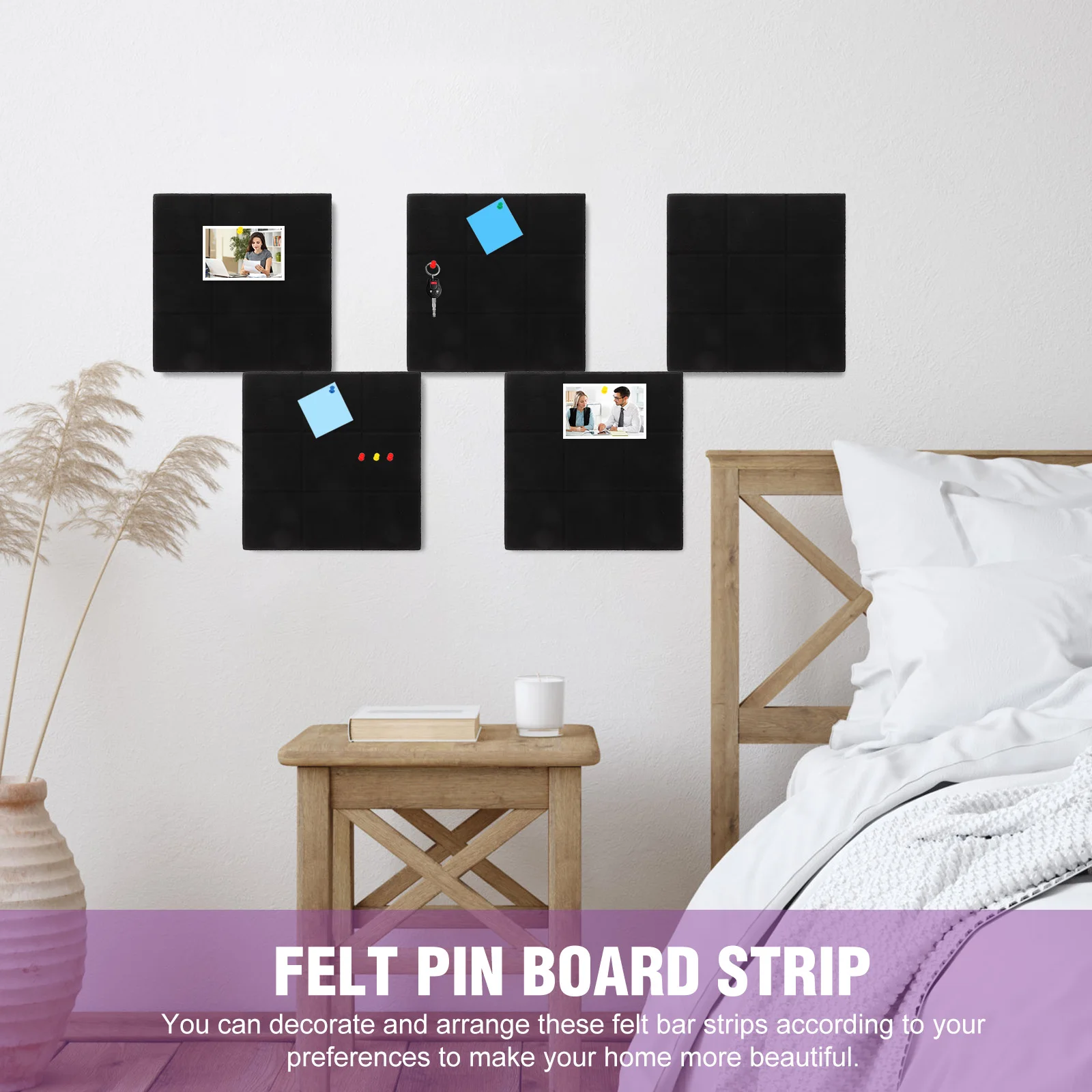 6 قطعة لوحة إعلانات اللباد لوحات الحائط لمكتب المنزل المدرسة عرض ديكور وظيفي