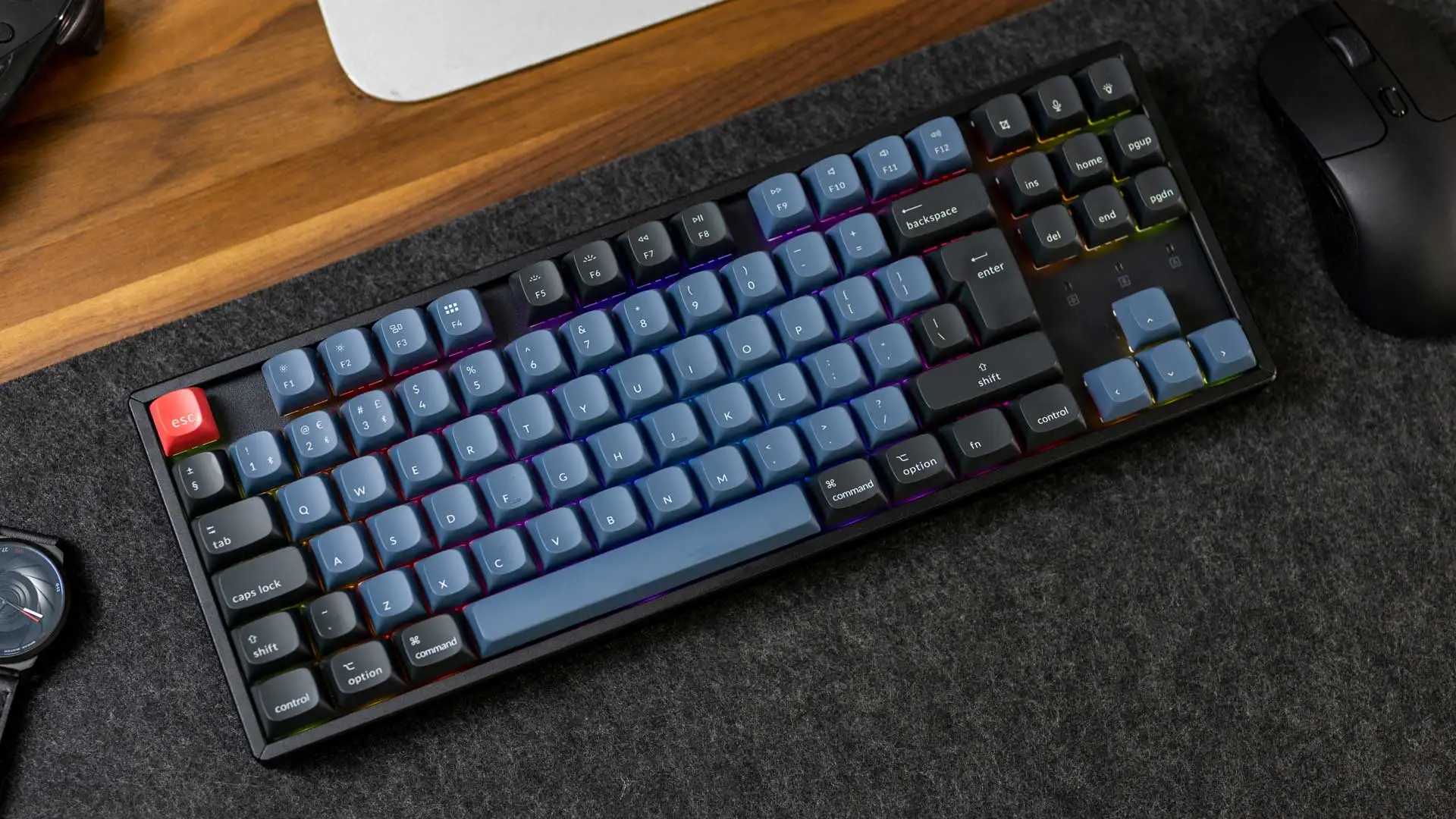 Imagem -03 - Pro Teclado Mecânico sem Fio Abs Keycaps Rgb Backlight Hot-swappable Gateron Switch Qmk Via Layout Iso Keychron-k8