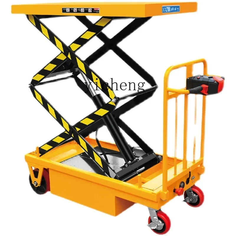 TQH all-electric platform truck hydraulic lift table forklift mobile scissor fork electric lift small truck cart