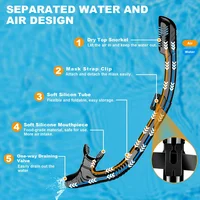 Diving Mask Snorkel Set For Adults Tempered Glass Professional Panoramic Scuba Snorkel Gear Swimming Training Snorkeling Kit 5