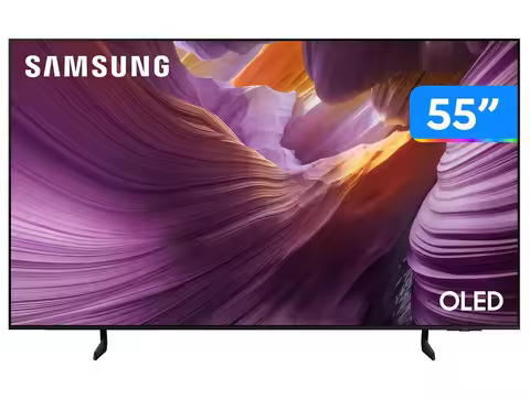 Smart TV 55" Samsung 4K OLED S85F QN55S85FAGXZD 120Hz Tizen Smart TV NQ4 AI Gen2 Bixby Alexa 4 HDMI