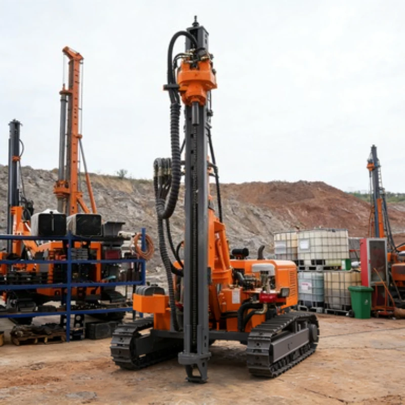 yugong DTH Drilling Rig for Slope  Max Angle 45°  15m Depth, 90mm Hole  with Safety Harness  Free Online Support