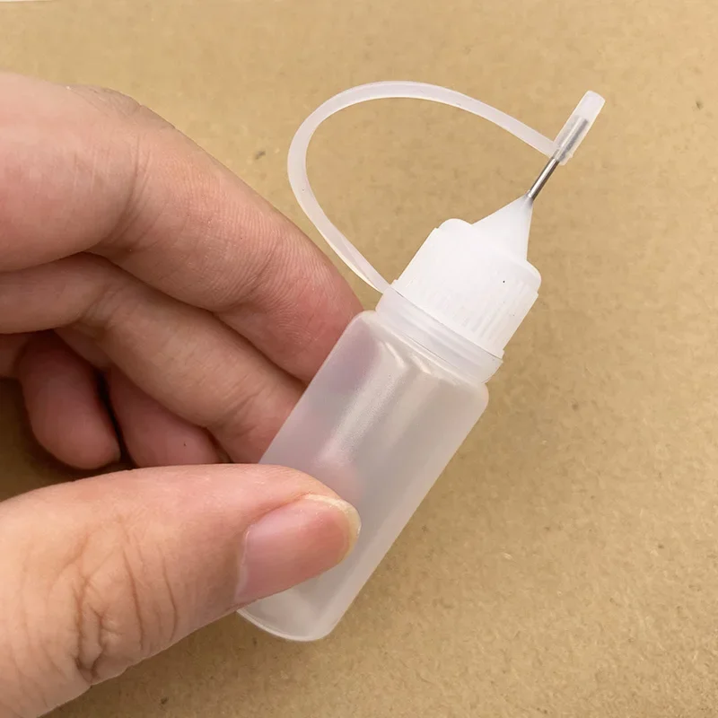 5PCS 10ml Empty Needle Tip Dropper Bottle Cosmetic Liquid Storage Container Bottle for Solvent Light Oils Eye Drops
