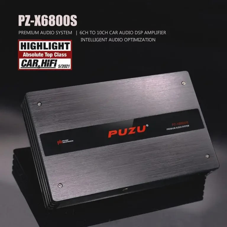 PZ-X6800S 10channels Car Audio DSP Amplifier 500W RMS Power for Premium Sound System Upgrade Support Plug&Play
