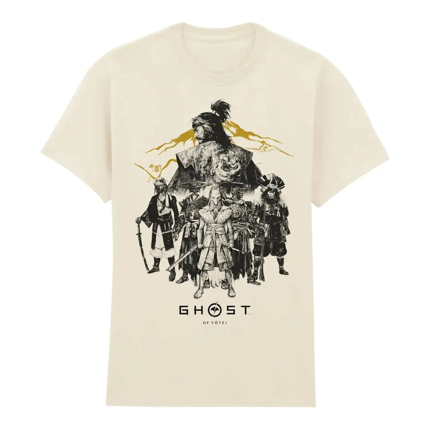 Hot Game Ghost of Yotei Grafische Print T-shirt Vrouwen Oversized Straat Y2k Korte Mouw Zwaar Katoen Hoge Kwaliteit Vrouwelijke Mannelijke Top