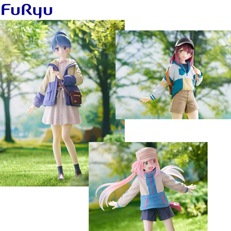 

FURYU Genuine TENITOL Laid-Back Camp Anime Figure Ayano Toki Rin Shima Action Toys Boys Girls Christmas Gift Collectible Model