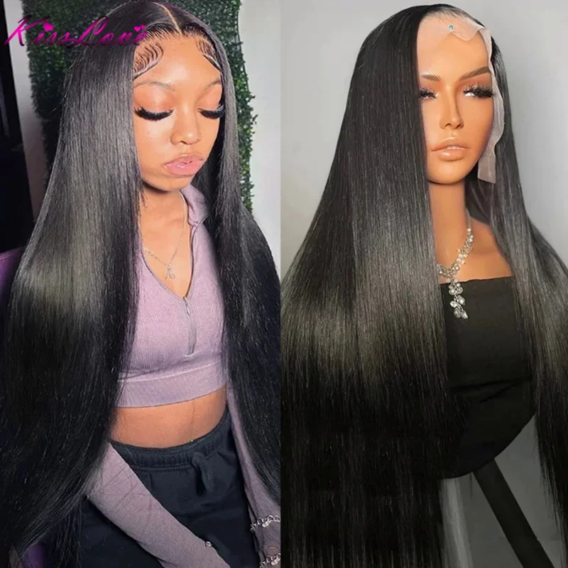 13x6/13x4 HD Full Lace Front Human Hair Wigs 34 Inch 360 Frontal Wig Glueless Wigs Straight 5x5 Lace Closure Wigs with Baby Hair