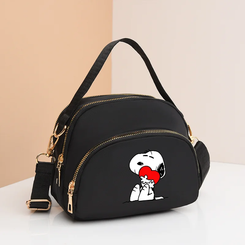 Snoopys Shoulder Bag Cute Cartoon Anime Satchel Casual Sport Package Women Nylon Fashion Crossbody Bags Coin Purse Birthday Gift