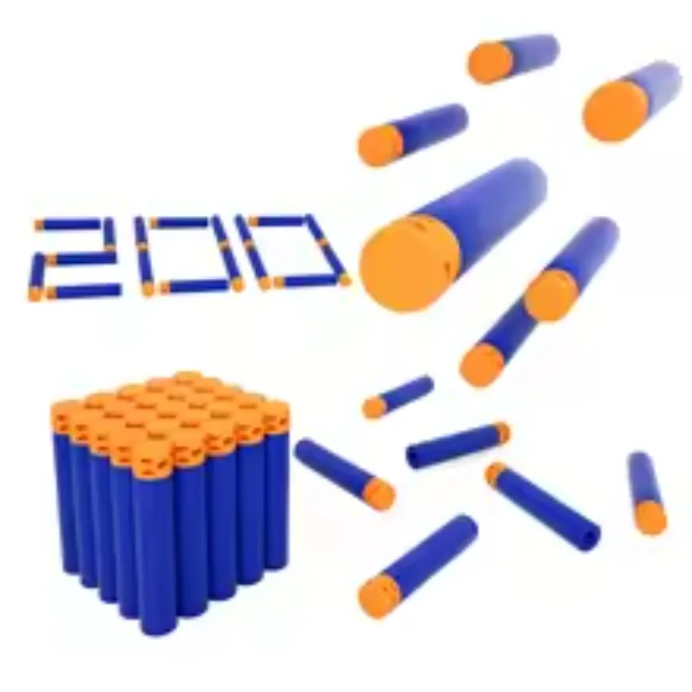 

Paffle Darts Hollow Out Soft Head Darts Refill Darts Bullet for Nerf N-Strike Elite Guns 7.2*1.3cm Blue Ammo Toy Gun Accessories