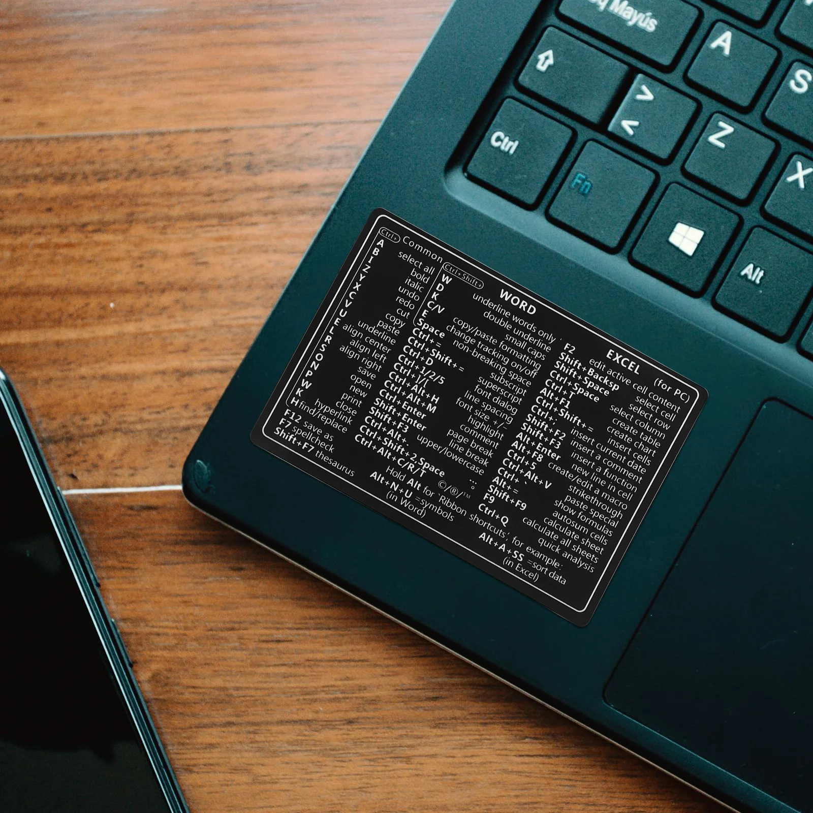 

4 Sheets Laptop Sticker Sheets Durable Paper Reference Decals for Quick Use Computer Accessory