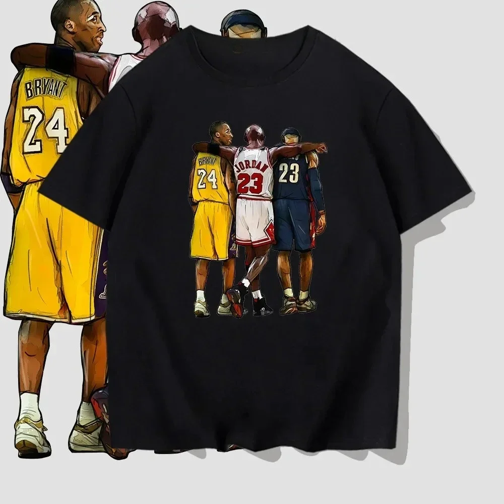 Camiseta De Verano Para Niños De Kobe Bryant, De Algodón, Manga Corta, Con Estampado De Dibujos Animados De LeBron James