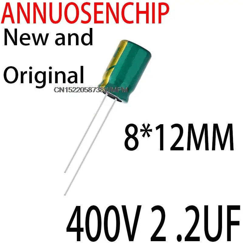 50PCS New and Original ELEC CAP  105C electrolytic CAP Capacity: 2.2uf 400v volume: 8*12mm 400V 2 .2UF