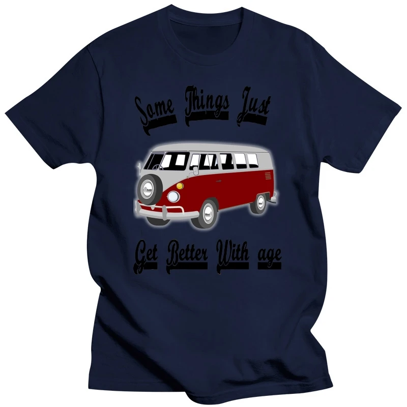 Germany Classic Car Campervan Mini Bus Better With Age 2019 New Short Sleeve Men 100 % Cotton Tee Shirt For Men Custom Tee Shirt