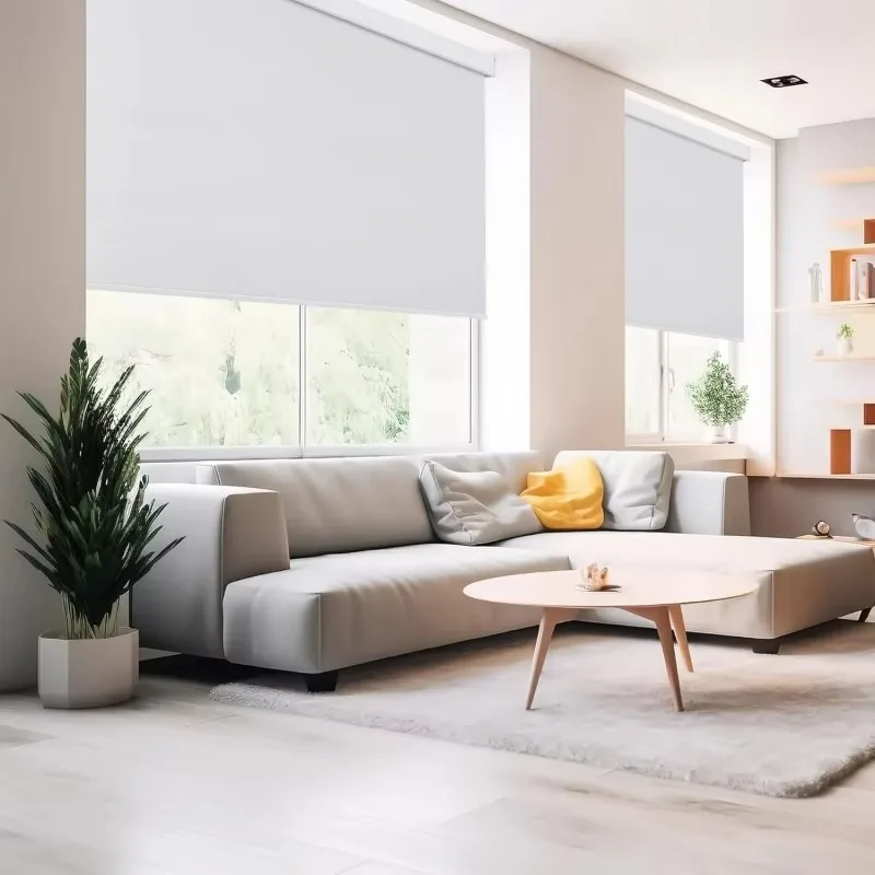100%Waterproof Blackout Smart Roller Blinds, Custom Size, Tuya WiFi Remote Control Compatible with Alexa Google for Home Windows