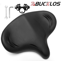 BUCKLOS Ergonomic Ovesized Bike Saddle Widen Thicken Long Distance Cycling Bicycle Saddle Soft Comfortable Bike Oversized Saddle