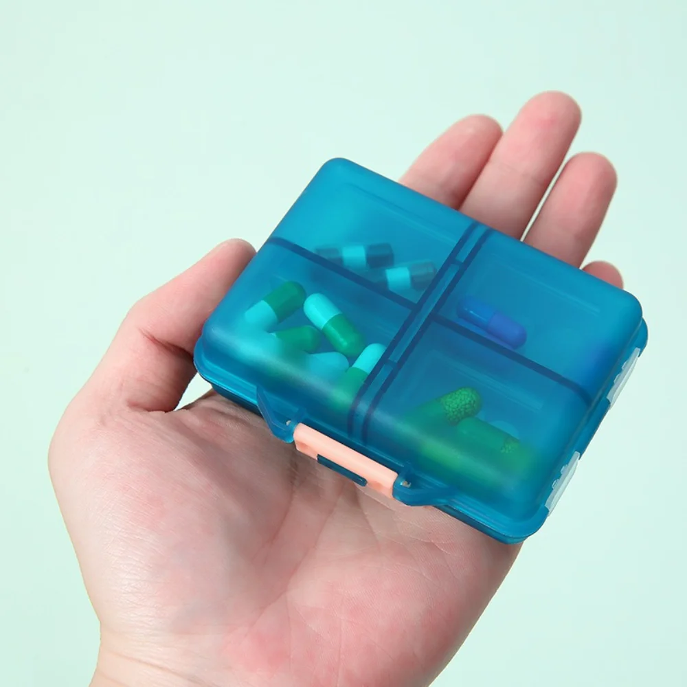 New Hot Small Portable Travel 7 Days 8 Grid Pill Box Cases Container Organizer Storage Tablet for Vitamin Medicine Fish Oils