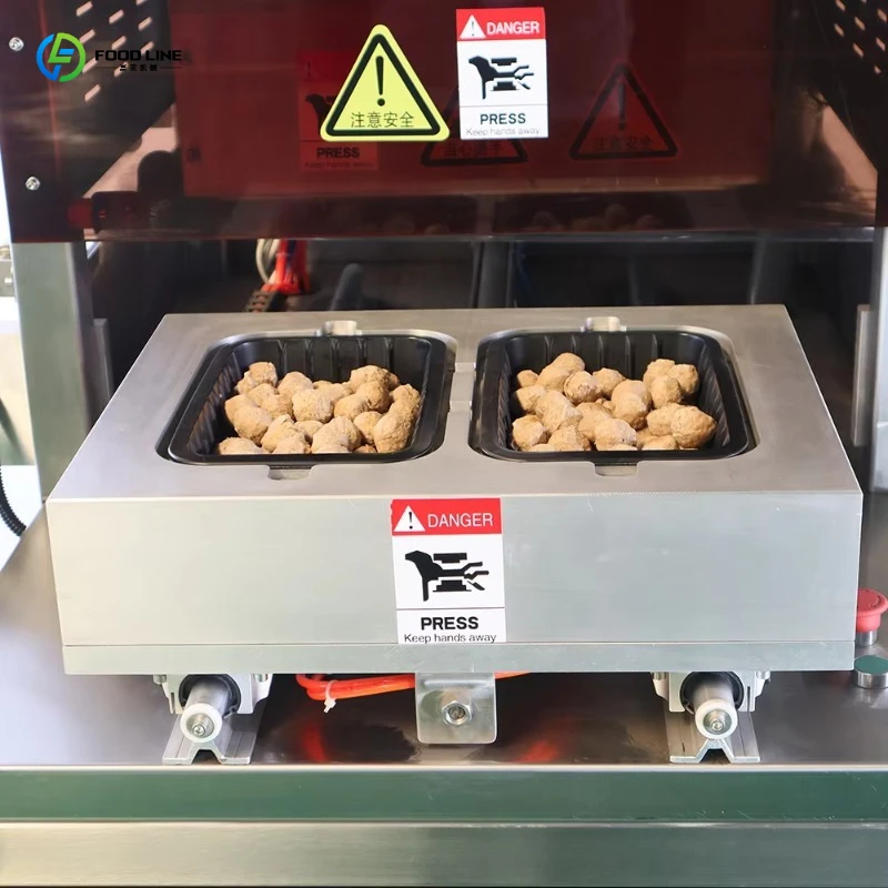 Automatic MAP Gas Flush Modified Atmosphere Food Sealer, Commercial Steak Machine for Butcher & Deli, Equipped with Roll Film