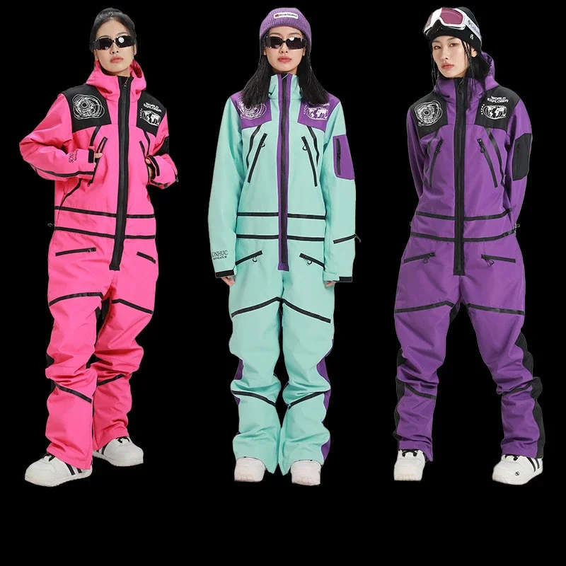 Winter Specialist Conjoined Snowboarding SetsThickened Outdoor Fashions Veneer Skiing Sports Suit Equipment Snowboard Jumpsuit