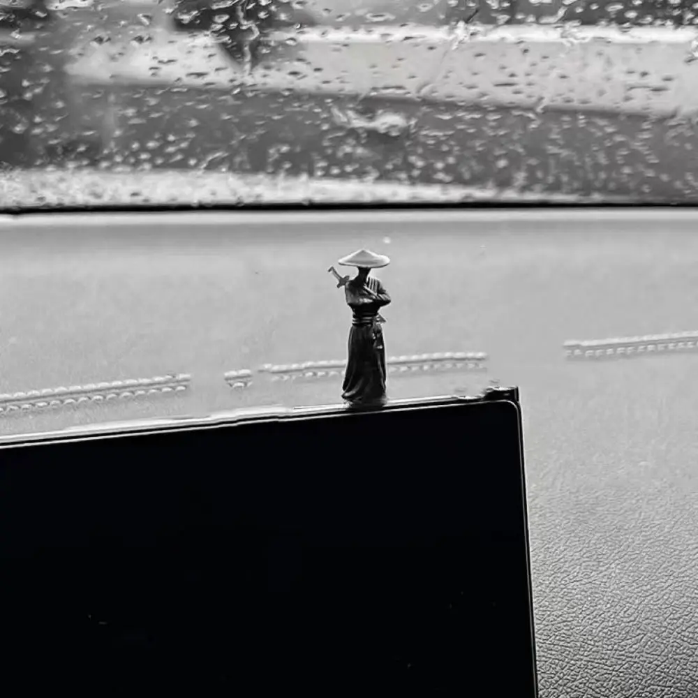 6Pcs/set Mini Chinese Swordsman Figure Exquisite Ancient Car Statue Ornament Cartoon Swordsman Miniatures Layout Gift