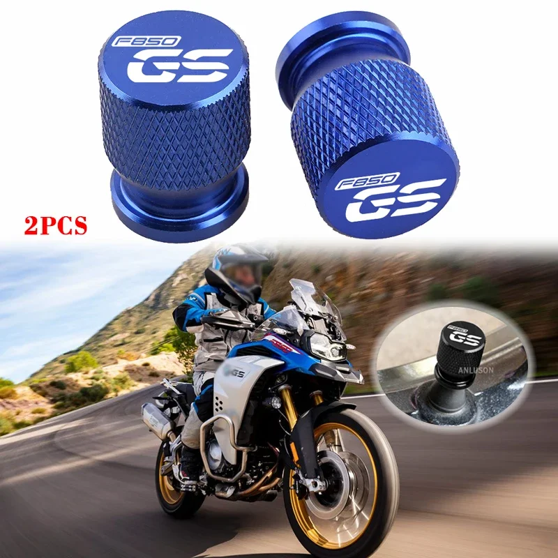 2PCS LOGO F750GS F850GS Wheel Tire Valve Air Port Stem Cap CNC Airtight Cover FOR BMW F 750 GS F850 GS F 850GS ADV Adventure