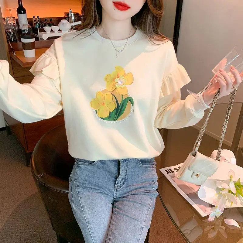 مطبوعة فضفاض امرأة البلوز قمم رخيصة جديدة في مطابقة العرق قميص على تعزيز الملابس الكورية الرياضة ايمو البلوز للنساء #2