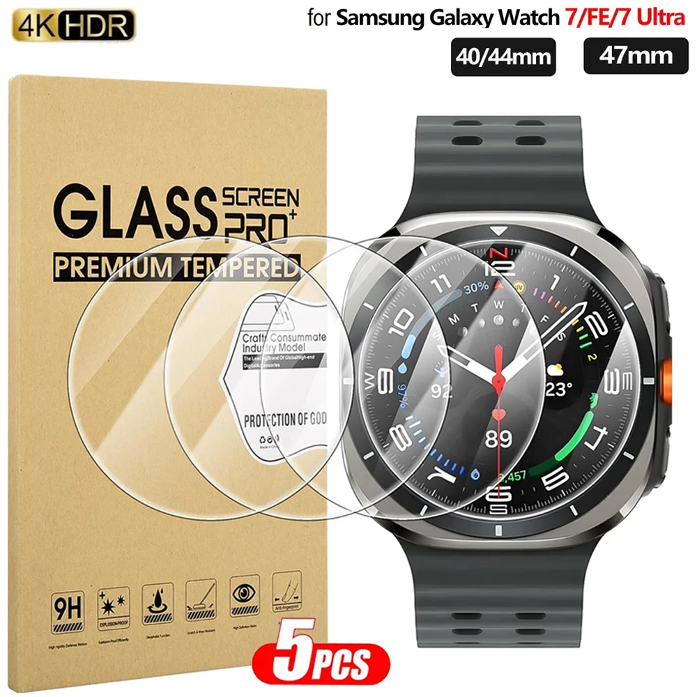 Tempered Glass For Samsung Galaxy Watch 7/FE 40mm 44mm Accessories Screen Protector For Galaxy Watch 7 Ultra 47mm Glass Film