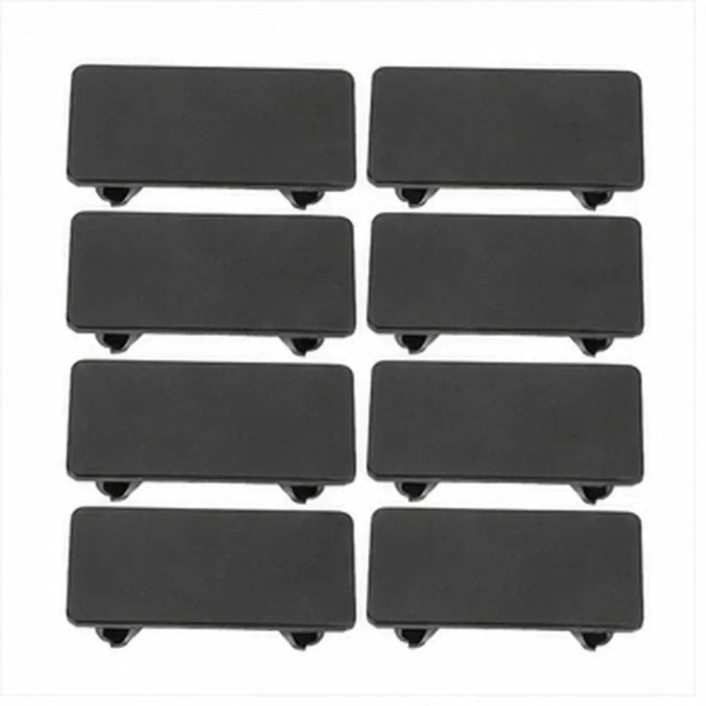 8Pcs Black ABS Rocker Switch Panel Hole Plugs Rectangular 48x24x12.5mm Snap-in Blank Covers for Automotive Marine Atv Utv Heavy