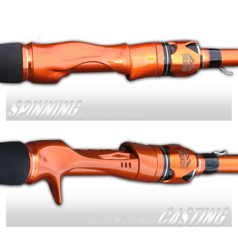 BAKAWA 4 Sections Fishing Rod 1.8m 2.1m Spinning Casting Fast Light Lure Pole Bait Carp Feeder Saltwater Freshwater Tackle