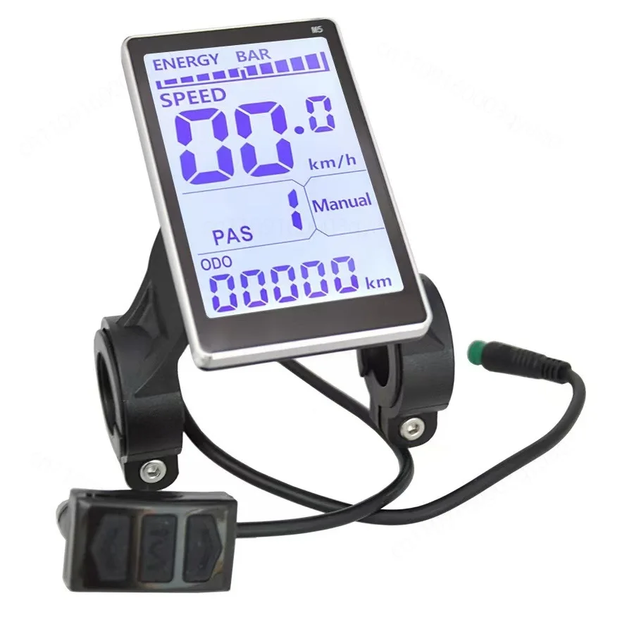 LCD‑M5 Waterproof Smart LCD Display Panel multi‑function speed battery odometer gauge for lithium e‑bike scooter refitting