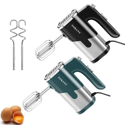 Batidora eléctrica de 800W para cocina, batidor de huevos de doble palo, 5 velocidades, batidora de mano para crema, mermelada y pudín