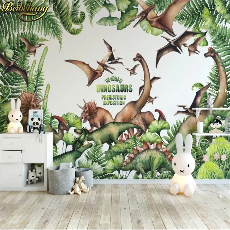 custom Dinosaur photo wallpaper for living room baby children room bedroom decor cartoon papel mural Stickers wall paper roll