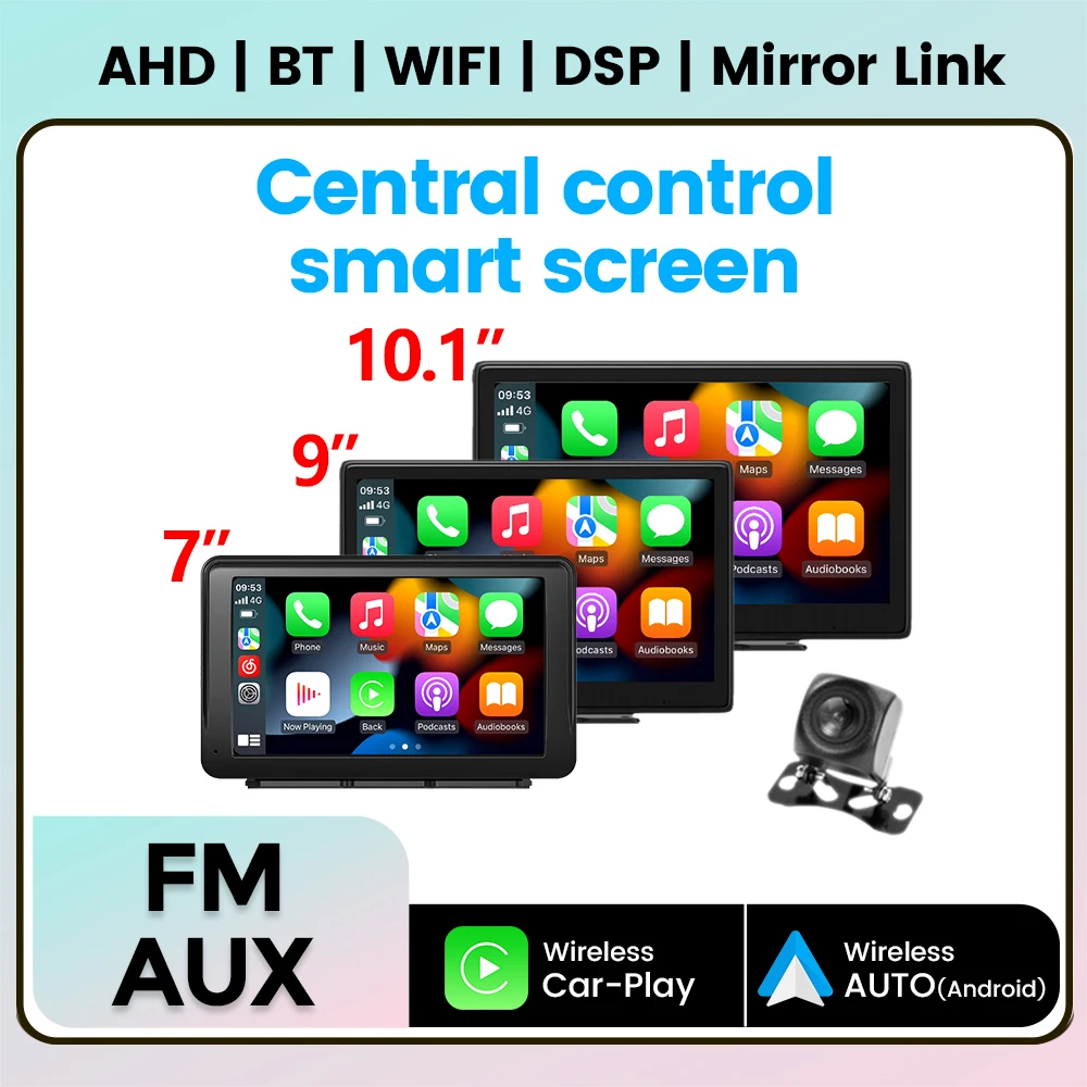 

7 ‘/ 9’ /10.1’ Car Radio Universal Model Wireless CarPlay Navigation Android Auto Touch Multimedia Player Rear View Camera