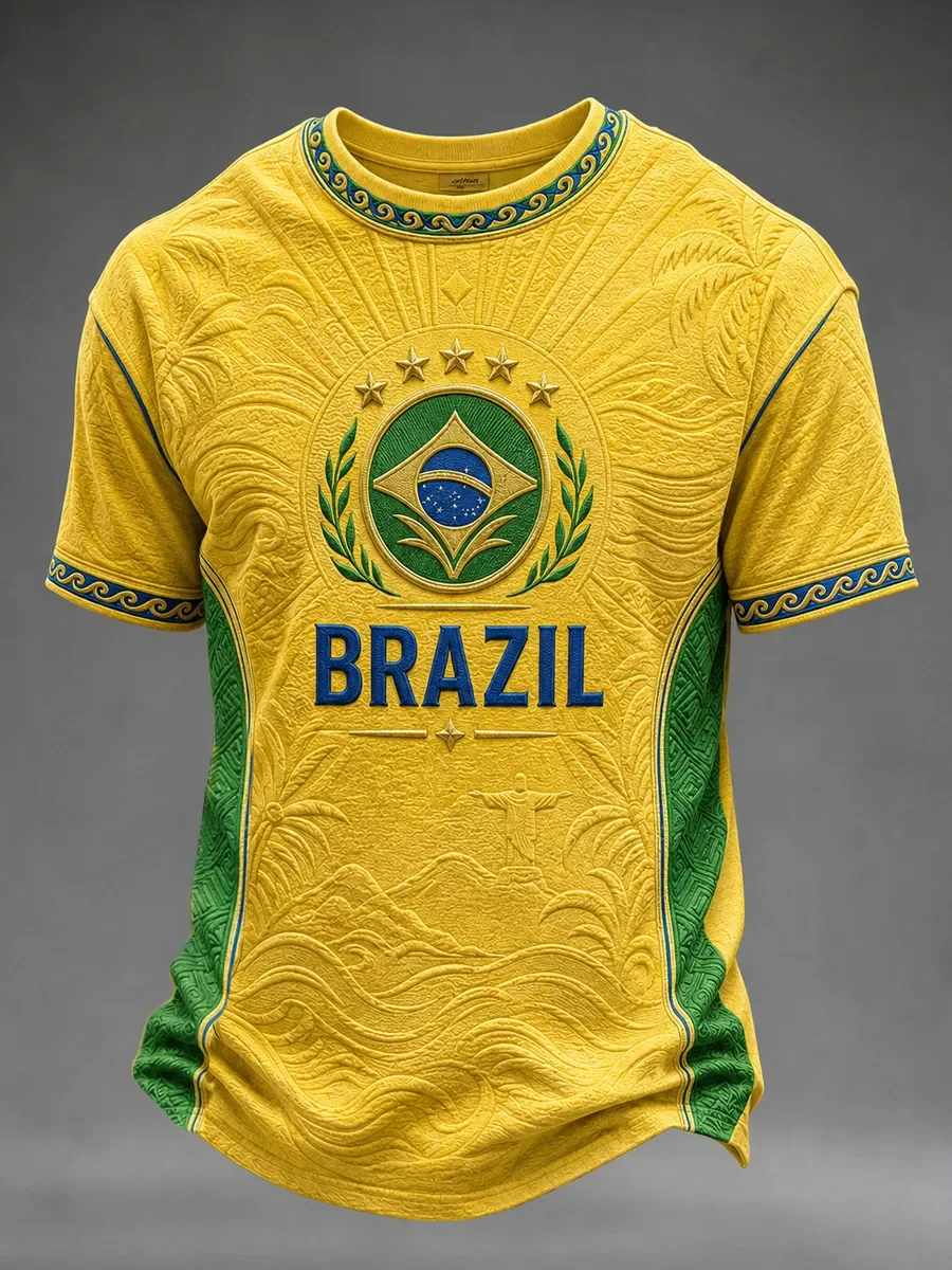 3D Printing Spanish Football Training T-Shirt - Breathable and Wicking Sweat Absorbent - Lamínar, Yamal - Family Clothing
