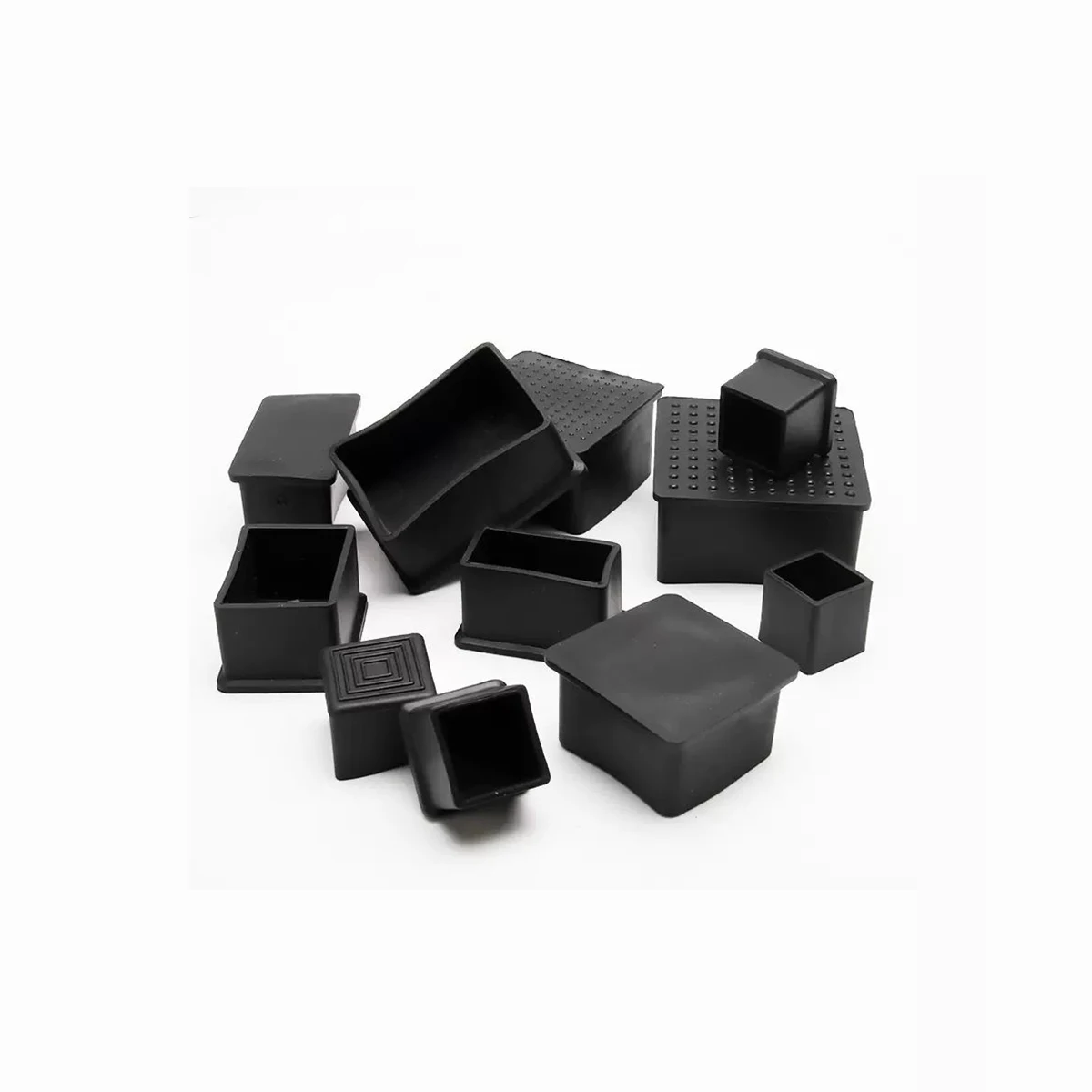 

PVC Soft Rubber Square Tube Sleeve Furniture Table And Chair Legs Wear-Resistant And Anti Slip Protective Foot Pads