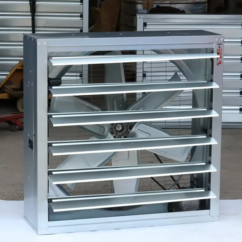 

50-Inch Industrial Cooling Axial Ventilation Exhaust Fan Poultry Farm Manufacturing Plant Cast Iron Blades Electric Power Source