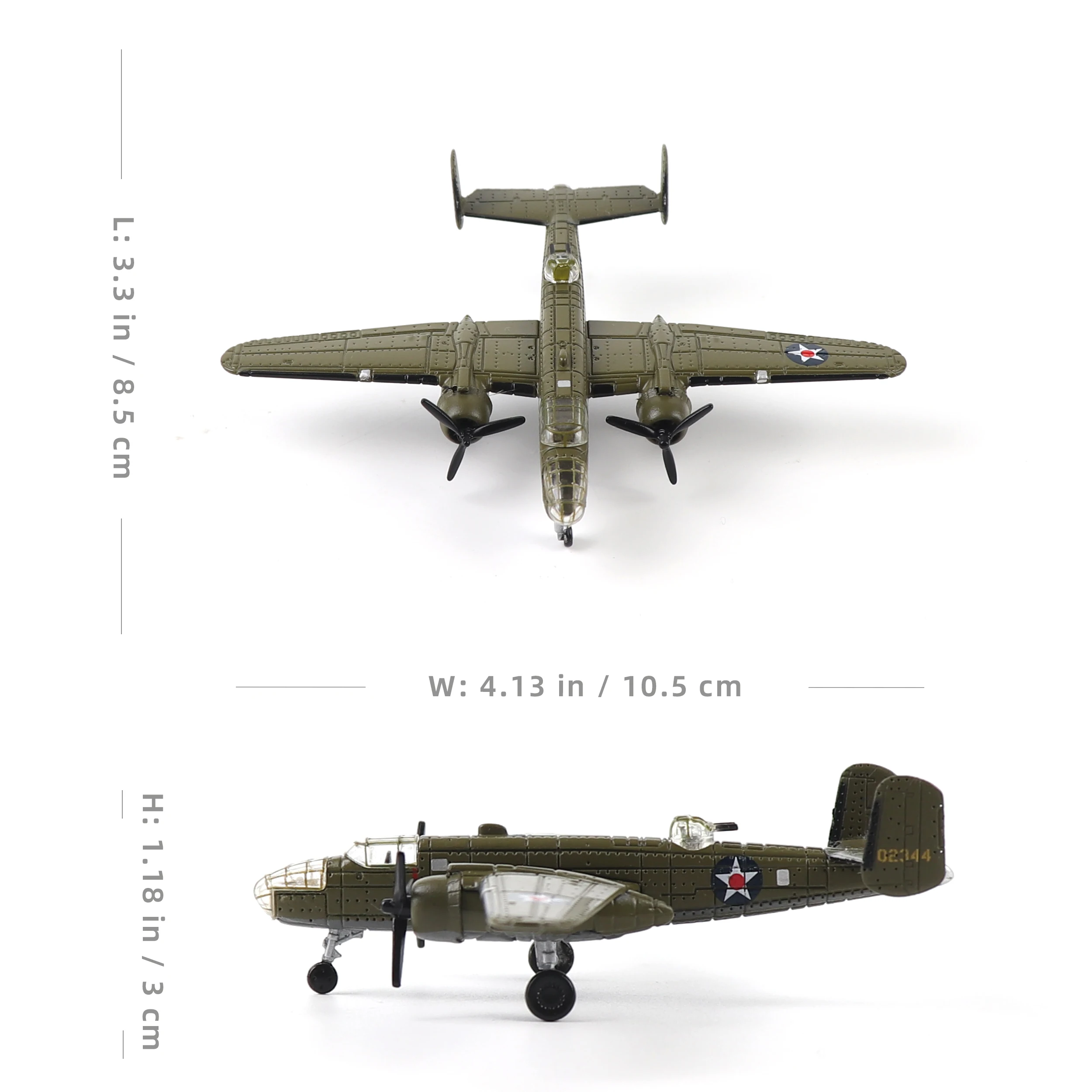 NUOTIE 1/200 B-25B Mitchell Tokyo Raid Doolittle WWII Diecast Alloy Metal Airplane Model Bomber Combat Military Aircraft