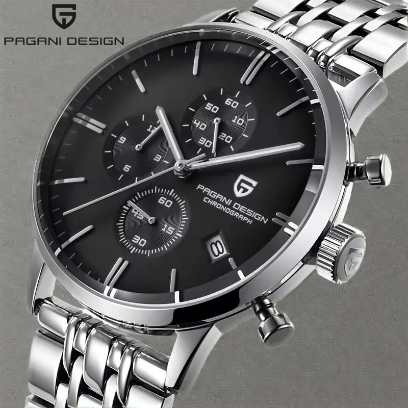 PAGANI DESIGN Men Quartz Watch Top Brand Luxury PD2720K Chronograph Stopwatch Japan VK67 Movement Waterproof Watch For Men 2720