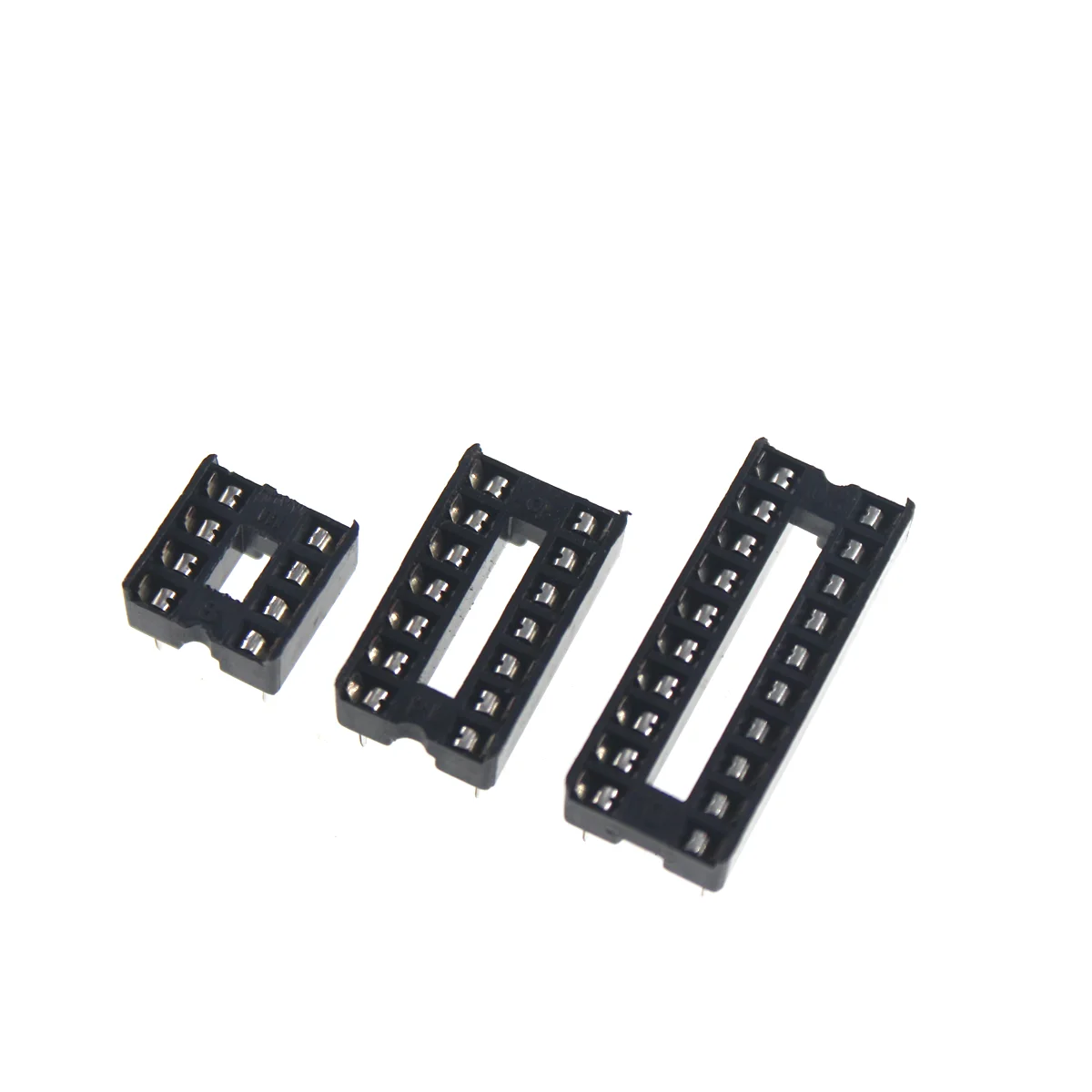 50pcs IC Socket DIP SIP Chip Socket Pin 2.54mm Pitch 6/8/14/16/18/20/24/28Pin 24/28/32/40Pin Wide IC Socket Adapter Solder Type