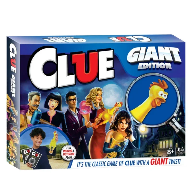 Spin Master CLUE juego de mesa gigante, divertido y desafiante juego de misterio clásico para juego familiar nocturno