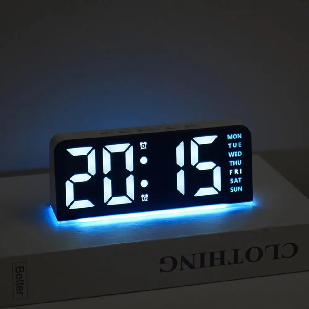 New Wall-mounted Electronic Wall Clock Temperature Multi-functional Digital LED Clocks Home DST Display Table Clock for Bedroom