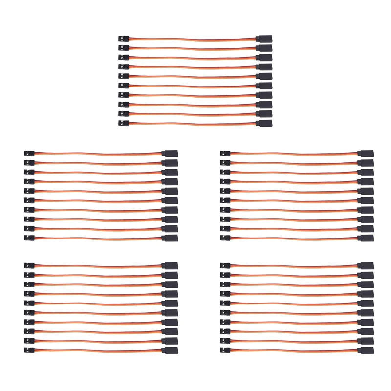 REPLA-50 Pieces Of Male-To-Female Servo Extension Cords For RC Futaba's JR Remote Servo Extension Cord Wire And Cable (500 Mm)