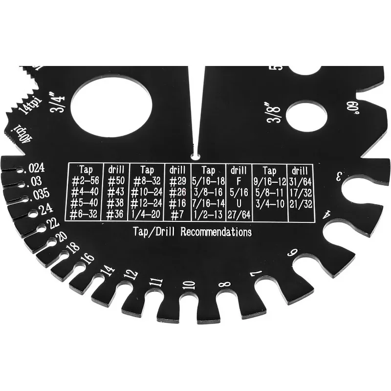 Imagem -06 - Portátil Durável Thread Checker Medidores Ferramenta de Medição Thread Metric Polegada Medição Tester Verificação Nut Thread Gauge