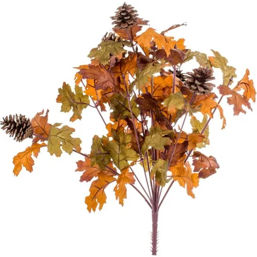 Euro Flora Artificial Plant Maple Leaves Bunch 49 Cm