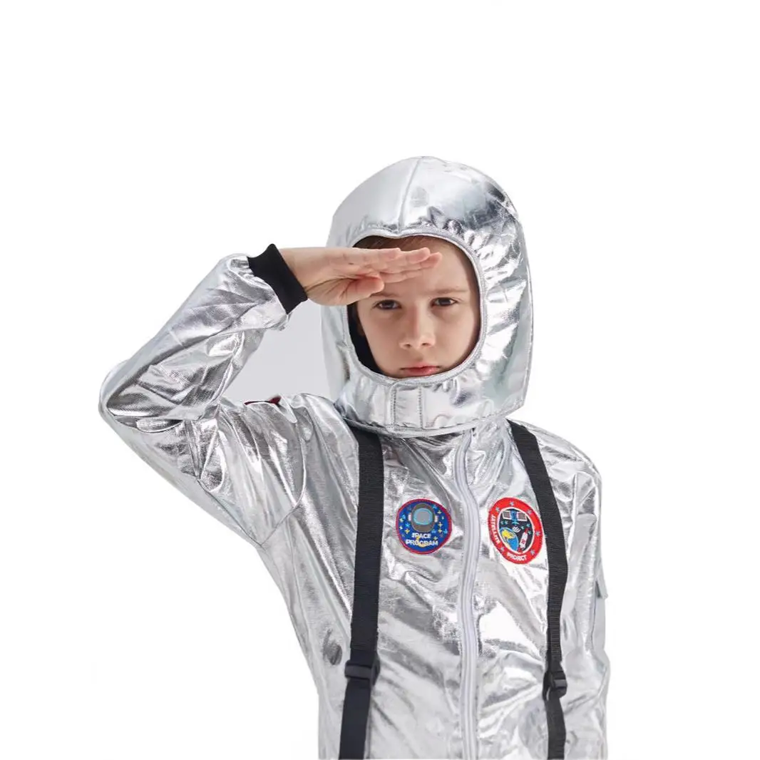 Dzień Dziecka Halloween Strój Kosmiczny Kostium Astronauty Rong Earth Pilot Łatwy w Użyciu Kostium Sceniczny
