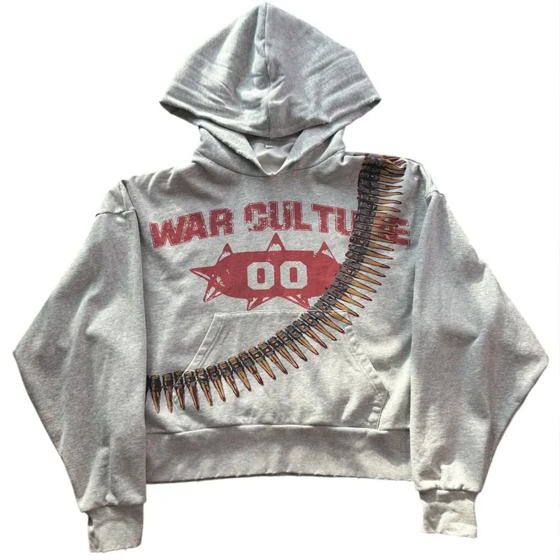 سترة بغطاء للرأس مطبوعة مخصصة لخريف وشتاء 2025، سترة دافئة وفضفاضة، معطف علوي للرجال والنساء