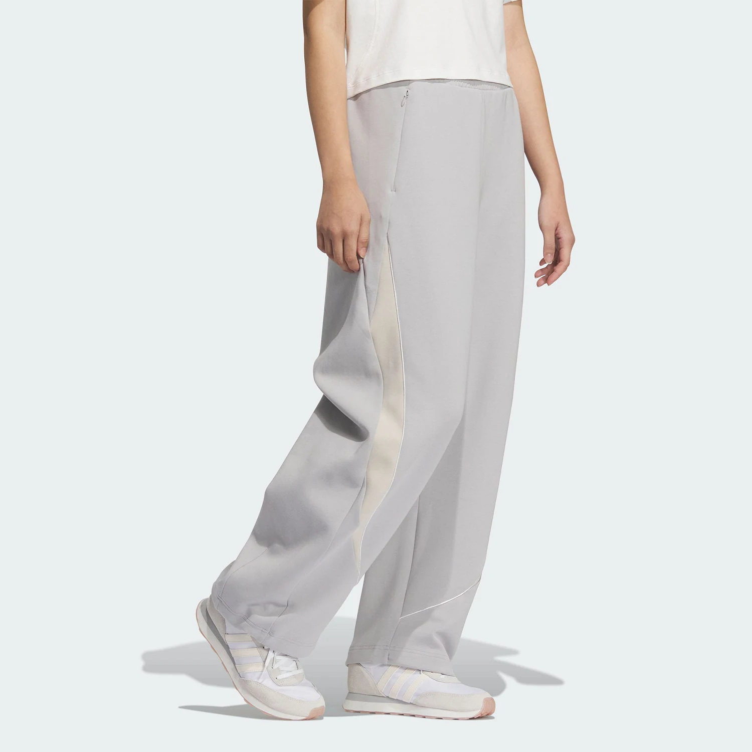 Adidas Official Genuine New Women's Patchwork Knit Outdoor Loose Casual Pants KC0304