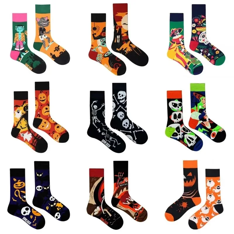 

Original AB Trendy Socks Asymmetric Pattern Mandarin Duck Socks Ins Street Versatile Medium High Tube Socks for Women