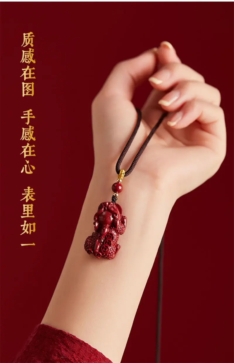 Kai Yun Zhao Cai Zhu Sha Pi Xiu Pendant Authentic Natural Mineral Neck Hanging Couple Necklace